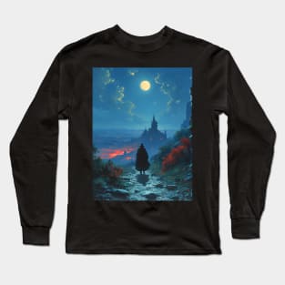 Bloodlust Chronicles: Immortal Bounty Hunts, Gothic Vampire Saga, and Supernatural Adventure in Anime-Manga Art Long Sleeve T-Shirt